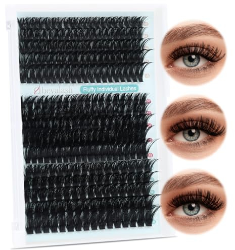 Fluffy Extension Cils 60D+80D+100D Cils Individuel 275Pcs Extension De Cils D Curl Cils Individuels 10-18mm Extensions De Cils Extension Cils Volume Russe by Obeyalash