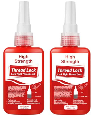 Hohe Festigkeit schraubensicherung, 2 x 50ml schraubensicherung hochfest Verhindert das Lösen von Muttern und Schrauben bei längerer Vibration und sichert und dichtet so Metallmuttern und -schrauben