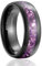 SOXEMAN Bague de mariage pour femme, bijou homme, bague de couple violette avec incrustation de cristal, largeur 4 mm/8 mm
