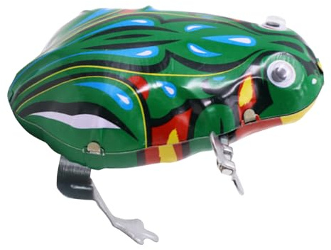 Jouet Grenouille Sauteuse, Grenouille Rebondissante en Fer Blanc Vert Mécanique, Petit Jouet Portable avec Yeux Mobiles, pour enfants, cadeaux éducatifs, jeux intérieurs