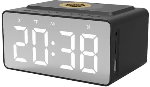 Telawah Azan Alarm Clock Table Clock, Automatic Worldwide Digital 8 Azan Prayer Tones, Muslim Prayer Clock for Home Decor, Ramadan Gift