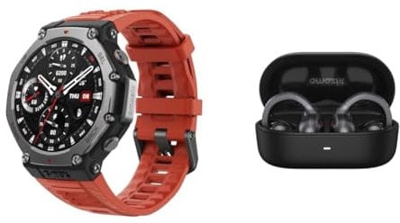 Amazfit T-Rex 3 Outdoor Smartwatch Negro + Up OWS Auriculares Bluetooth 5.3