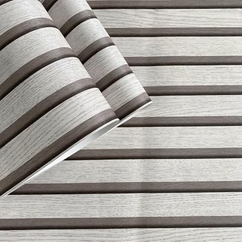 RHP Vliestapete Holzoptik 3D – Wandpaneel Design, moderne Lamellenwand im Skandi Look, Natur Optik, Holzwand Effekt, 0,53 x 10,05 m (930053)