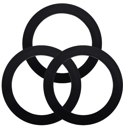 BOXOB 3pcs Joint d'Étanchéité d'Évier FLG-Seal, Sans Mastic Caoutchouc Qualité Supérieure Joint Étanchéité Bonde pour Insinkerator Système Drainage Déchets(Noir)