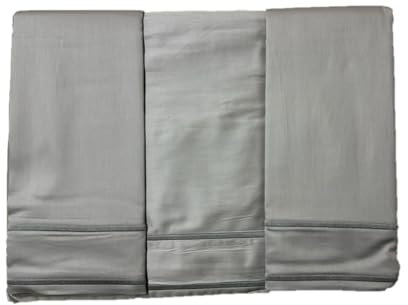 Satin Lux Completo Letto in Rasatello di Puro Cotone doppio cordonetto 2 piazze (OPAL GRAY 9019)