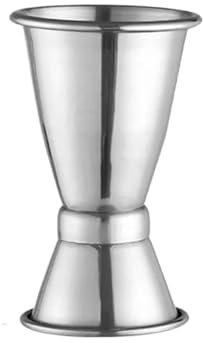 QuxetlRyz Jigger 2PCS 15-60ml Dual Shot Stainless Steel Measure Cup Cocktail Shaker Drink Spirit Measure Jigger Kitchen Bar Barware Tools(Silver 30 15ml)