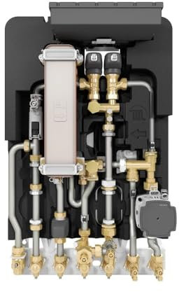 BOSCH Wohnungsstation FLOW8000 F8001 35IMS gemischt, Unterputz, Edelstahl, 35 kW
