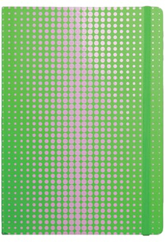 CEDON Notizbuch DIN A4 mit partieller Lackierung - Tec grün-pink