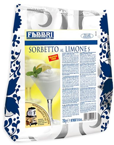 Sorbetto al Limone Preparato in Polvere Semilavorato per la Preparazione di Sorbetti al Limone, Senza Glutine (Gluten Free) per fabbri 750g