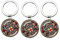 ZENRUIMING Lot de 3 porte-clés en forme de croix de templier, pendentif vintage en verre de cristal, accessoire de sac à dos de voiture pour homme