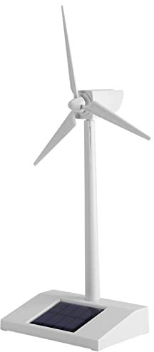 SUNGOOYUE Mini Solar Energy Windmühle Spielzeug Home Dekoration Wissenschaft Unterrichtswerkzeug Abs weiß 10 cm Windmühle Segel Segel