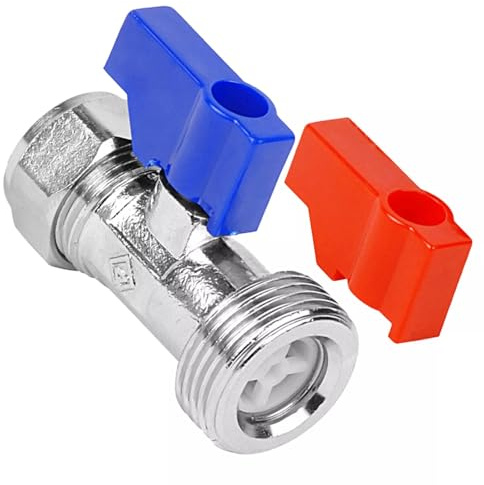 HSDK Universal Straight Non-Return Valve Tap – 3/4 BSP x 15mm Compression – Inline Check Valve for Washing Machine, Dishwasher & Plumbing Systems – Pack of 1
