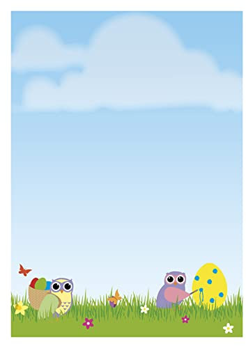 Briefpapier Motivpapier Eulen Ostern 20 Blatt DIN A4 90 g/m² 5661