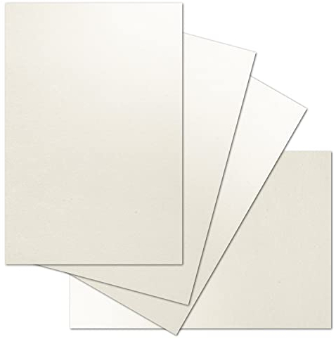 ARTOZ 50x Briefbogen DIN A4 ohne Falz - Farbe: tortilla (Creme) - 21x29,7 cm - 118 g/m² - Einzelkarten - Einladungs-Karten - Serie Green-Line