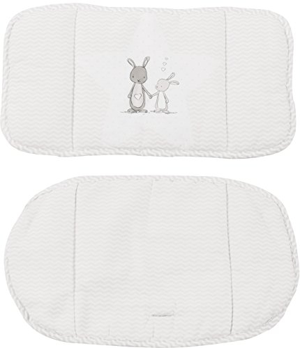 roba Sitzverkleinerer, Hochstuhleinlage 'Fox & Bunny', 2-teiliges Sitzkissen für Treppenhochstühle