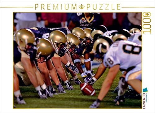 CALVENDO Puzzle Kraft und Taktik - American Football 1000 Teile Puzzle quer | 1000 Teile Lege-Größe 64 x 48 cm Foto-Puzzle für glückliche Stunden