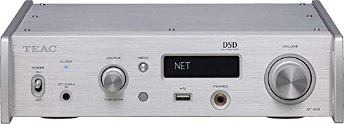 Teac NT-505 Netzwerk-Spieler/USB-D/A-Wandler mit Kopfhörerverstärker 32Bit/768kHz DSD 512, Silber