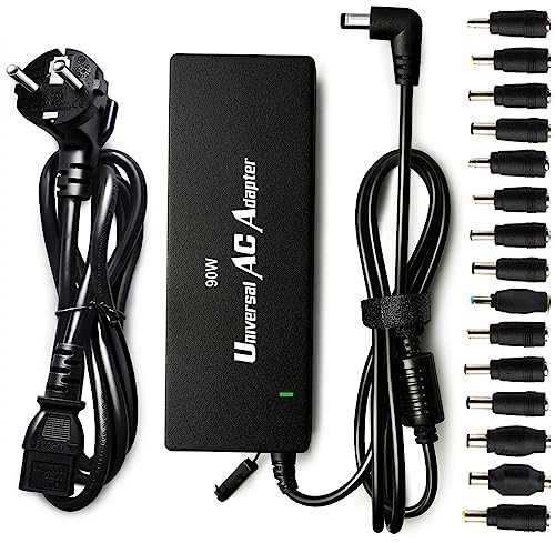 PFMY Universal AC Adapter Laptop Charger Caricatore Universale Notebook Adattatore Alimentatore Trasformatore PC Portatile 15V 16V 18,5V 19V 19,5V 20V 22V 24V 90W per Acer ASUS Toshiba HP Dell Lenovo
