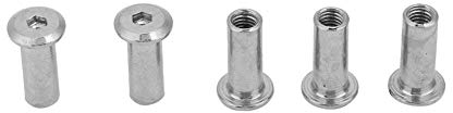 Écrous Hexagonaux Plats, M6 M8 Écrous Plats Écrous Hexagonaux à Tête Ronde en Fer Nickelé Écrous Hexagonaux à Six Pans Creux(M6*20 30PCS)