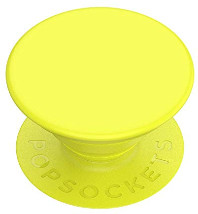 PopSockets PopGrip - Ausziehbarer Sockel und Griff mit einem Austauschbarem Top für Smartphones und Tablets - Neon Yellow