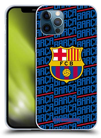 Head Case Designs Offizielle FC Barcelona Barca Wappen Muster Soft Gel Handyhülle Hülle kompatibel mit Apple iPhone 12 / iPhone 12 Pro