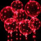 Palloncini Illuminati, 7 Pacchi 20 Pollici Palloncini Bobo di San Valentine con 10ft Luci a Stringa a Led per Valentine Nozze Natale Compleanno Decor (Rosso)