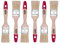 HARDY WORKING TOOLS Flachpinsel-Set 6-teilig, 6 Stück – 35 mm Breite, Malerpinsel Set mit Holzgriff, Lackpinsel Serie *36*, 6PCS, Pinselset A0200-360615