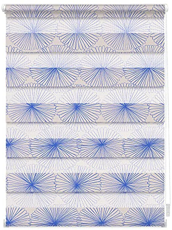 Lichtblick Doppelrollo Klemmfix ohne Bohren mit Motiv, Flower Wheel - Gelb, Blickdicht, Made in Germany, Klemmträger, Julia Schumacher 60 cm x 150 cm (B x L)