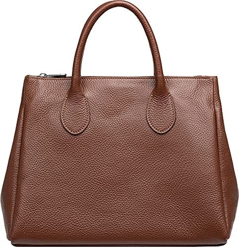 Caspar TL812 klassisch elegante Damen Leder Handtasche, Farbe:marone, Größe:One Size