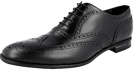 Prada Herren Schwarz Budapester Leder Business Schuhe 2EC121 070 F0002 45.5 EU/UK 11.5