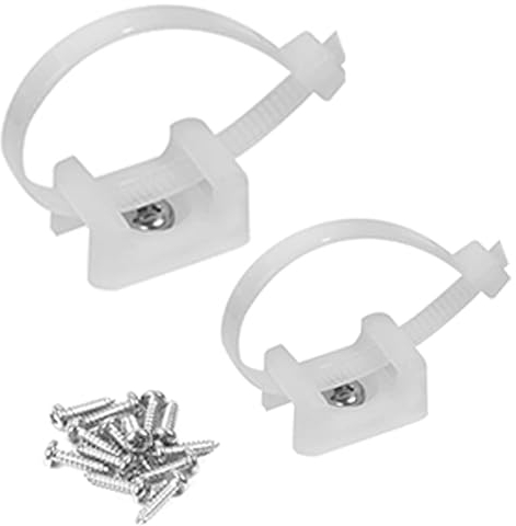 75 Stück Kabelbinder mit Kabelbindern, Sattel-Typ-Halterungen mit 15,2 cm und 0,4 cm Kabelbindern und Edelstahlschraube, Ankerdraht-Kabelclips, Organizer-Halter, Klemmverschlüsse (weiß)