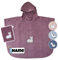 Kinder Poncho + Waschlappen mit Name Bestickt mit Name | Badeponcho | personalisiert | Kapuzenbadetuch Bademantel Kinder | Kapuzenhandtuch | Badetuch mit Kapuze | bis 7 Jahre (lila Lama)
