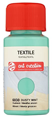 Talens Art Creation Textile Farbe 50 ml - Dusty Mint 6030 - Sicheres Upcyceln von Stoffen - Reflektierende und leuchtende Effekte - für helle Stoffe