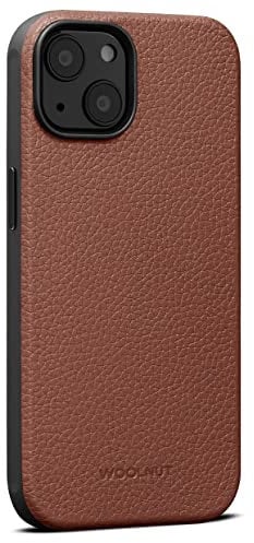 Woolnut Leder Hülle Case für iPhone 14 - Cognac Braun
