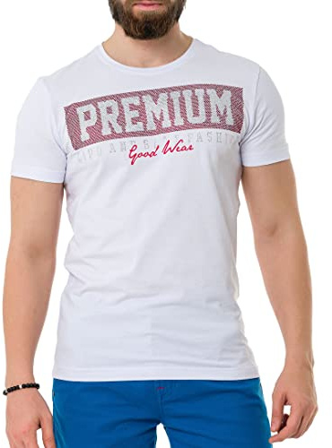 Cipo & Baxx Herren Prägedruck Print T-Shirt Kurzarm CT737
