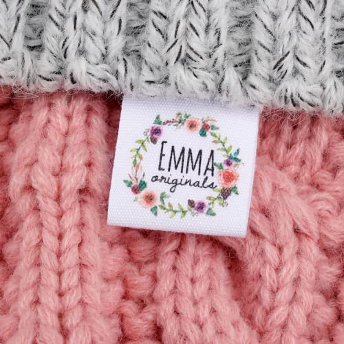 Labels Zum Annähen Personalisiert,Personalisierte Kleidungsetiketten,größenetiketten Zum Einnähen,handmade,personalisierte,für Kinder,Schule,labels (Weiß,50P)