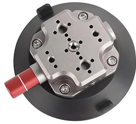 MIMIRACLE Soporte de ventosa para cámara, soporte de succión al vacío activado por bomba de 4.5 pulgadas compatible con cámaras de acción, cámaras DSLR, fija tu cámara de forma segura, titanio