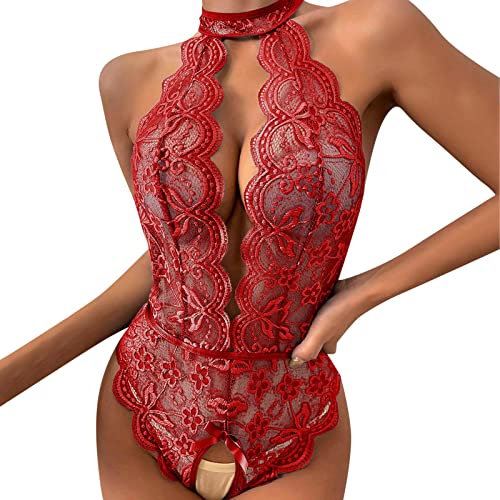 Sexy Dessous Damen für Sex Frauen Leder Kleid Kunstleder Faltenkleid Ärmelloses Neckholder Top V-Ausschnitt Kleider Sexy Halfter Minikleid Nachtclub Kostüm Clubwear Lack-Lederlook Party Clubwear