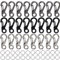 Ouligay 48 Stück Mini SF Karabinerhaken 2.5cm Mini Karabiner Set Carabiner Clip Rucksack Verschluss Spring Snap Schlüsselanhänger Alloy Paracord Carabiner Clips für Klettern Wandern Camping