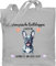 Baumwolltasche - Hunde - Französische Bulldogge - Geschenk Hundebesitzern - Unisize - Hellgrau - personalisierte tasche geschenke für hundefans hundebesitzer bulldoggen einkaufstasche hund