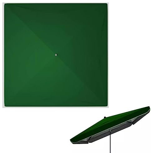EMISOO Toldo De Parasol De Recambio, Cubierta De Recambio para Sombrillas De Patio Mercado Playa, Tela Cuadrada De Recambio, 2x2m 2.2x1.8m 2.5x2.5m 3x3m (Color : Green, Size : 2x2m/6.6x6.6ft)