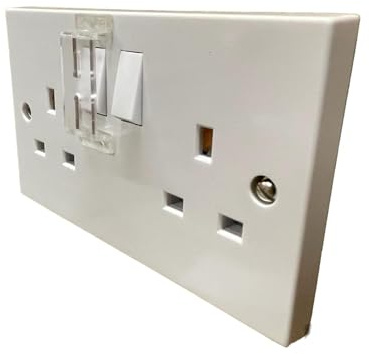 Socket Switch Guard Cover [10 Pack] Prevents Accidental On Off Switch Plus gives easy access for intentional switching, Perfect for Fridges Freezers Medical Devices