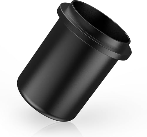 IKAPE Espressodosierbecher, 58 mm, kompatibel mit allen 58 mm Siebträgern, Espresso-Kaffee-Zubehör, aus Aluminium, Schwarz