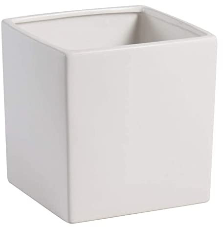 Hängende Pflanzgefäße, Tischdekoration, Topfpflanzen, Blumentöpfe, Blumentöpfe für Zuhause und Büro, quadratische Keramik-Blumentöpfe (weiß1, 10 x 10 x 10 cm)