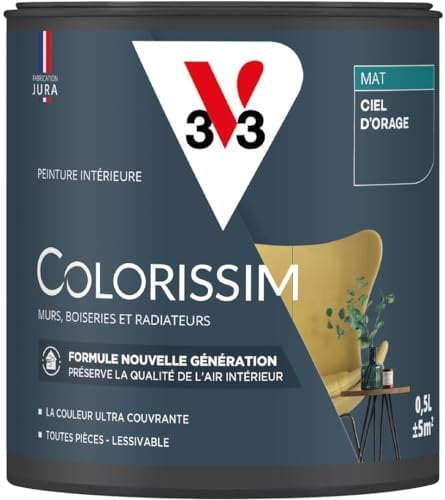 V33 Peinture multi-supports Colorissim® Ciel d'orage Mat 0,5L