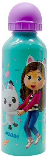 ms móvil shop Bottiglia in alluminio Gabby's Dollhouse Borraccia 500 ml - Hug Attacks and Yummy Snacks | Prodotto ufficiale Dreamworks