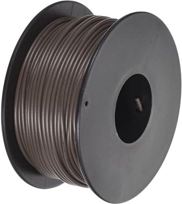 sourcing map 24AWG Wire 24 Gauge Stranded Wire PVC Hookup Wire 30M/100ft Brown, Electrical Wire UL1007 Spool Tinned Copper Wire for Internal Connecting Wire, Marine