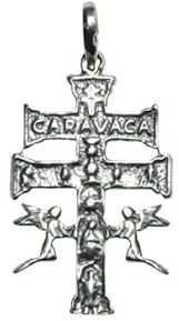 Anhänger Caravaca-Kreuz, 4,5 cm, Sterlingsilber, Silber