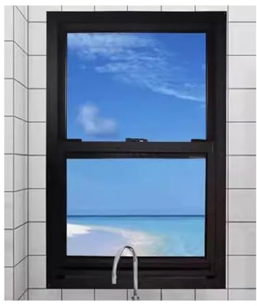 LVLDAWA Kellerfenster, Horizontale Schiebefenster Mit Gehärtetem Glas, Mobiler Business-Ständer Mit Schiebefenstern Für Restaurant, Badezimmer(Größe:65X70CM)