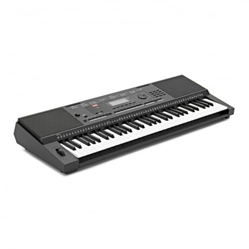 KB-ii 61 Key Keyboard with Stand Headphones & Stool by G4M | 61 Touch-Sensitive Keys with 128-Note Polyphony, 653 Voices, USB MIDI, Stool Headphones and Stand Included